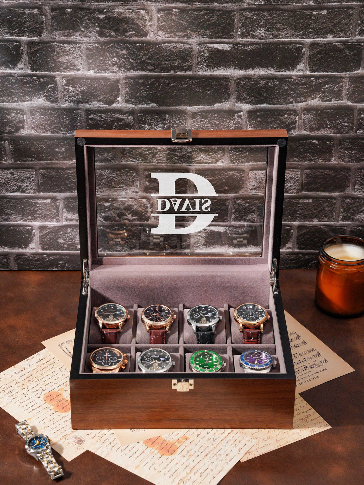 Customized Engraved Watch Box, Personalized Watch Holder, Birthday Gift for him, Watch Case, Boyfriend Gift, Husband's Gift