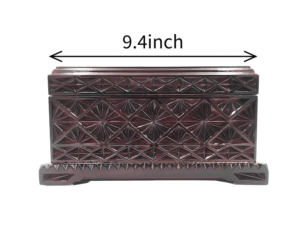 Walnut Valet Box - Geometric Watch Organizer Gift