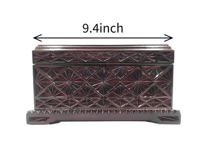 Walnut Valet Box - Geometric Watch Organizer Gift