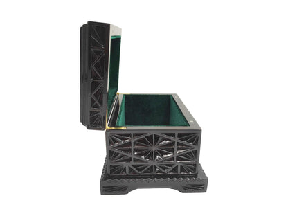 Walnut Valet Box - Geometric Watch Organizer Gift