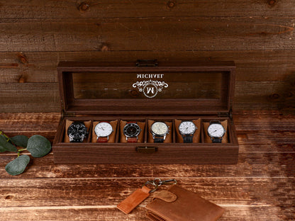 Custom Engraved Watch Box,Personalized Watch Case, Men watch Jewelry box, Gift for husband,Birthday Gift for Friend,Anniversary Gift for Men