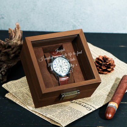 Personalized Watch Storage, Groomsmen Gifts, Engraved Watch Box for Men, Custom Christmas Gift, Watch Organizer, Watch Storage, Gift for Him