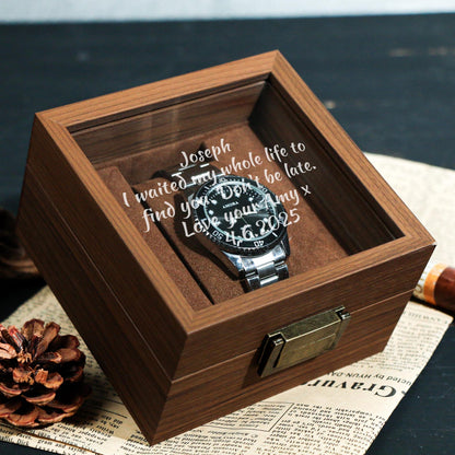 Personalized Watch Storage, Groomsmen Gifts, Engraved Watch Box for Men, Custom Christmas Gift, Watch Organizer, Watch Storage, Gift for Him