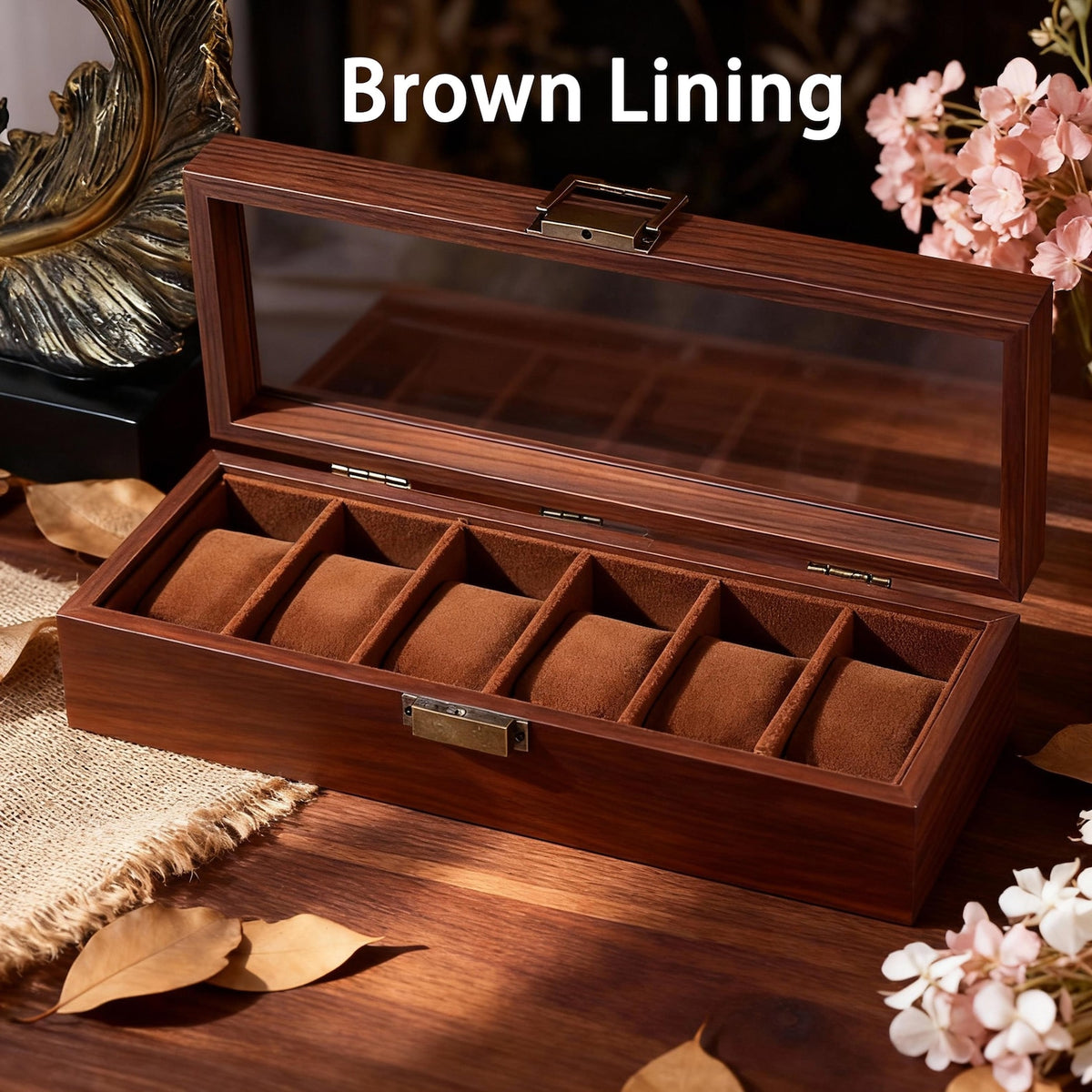Pensonalized Watch Box, Wood Grain Watch Organizer, Groomsmen Gifts