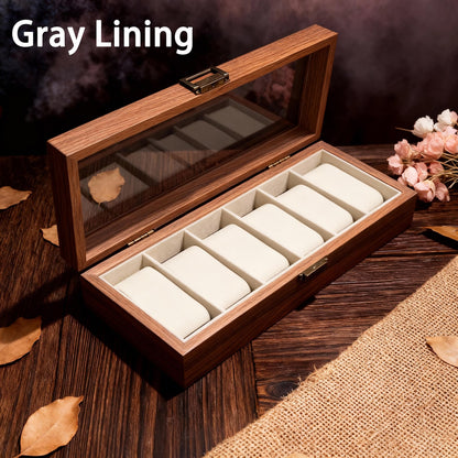 Pensonalized Watch Box, Wood Grain Watch Organizer, Groomsmen Gifts
