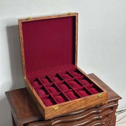 Custom Engraved Wooden Watch Box | Velvet Lined Storage Watch Organizer
