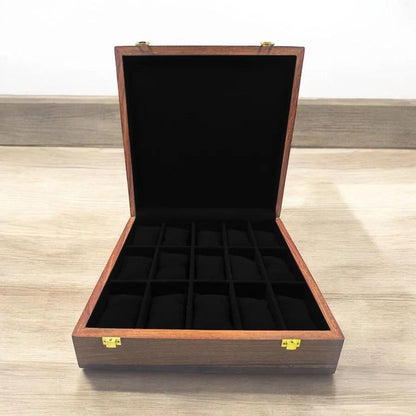 Custom Engraved Wooden Watch Box | Velvet Lined Storage Watch Organizer