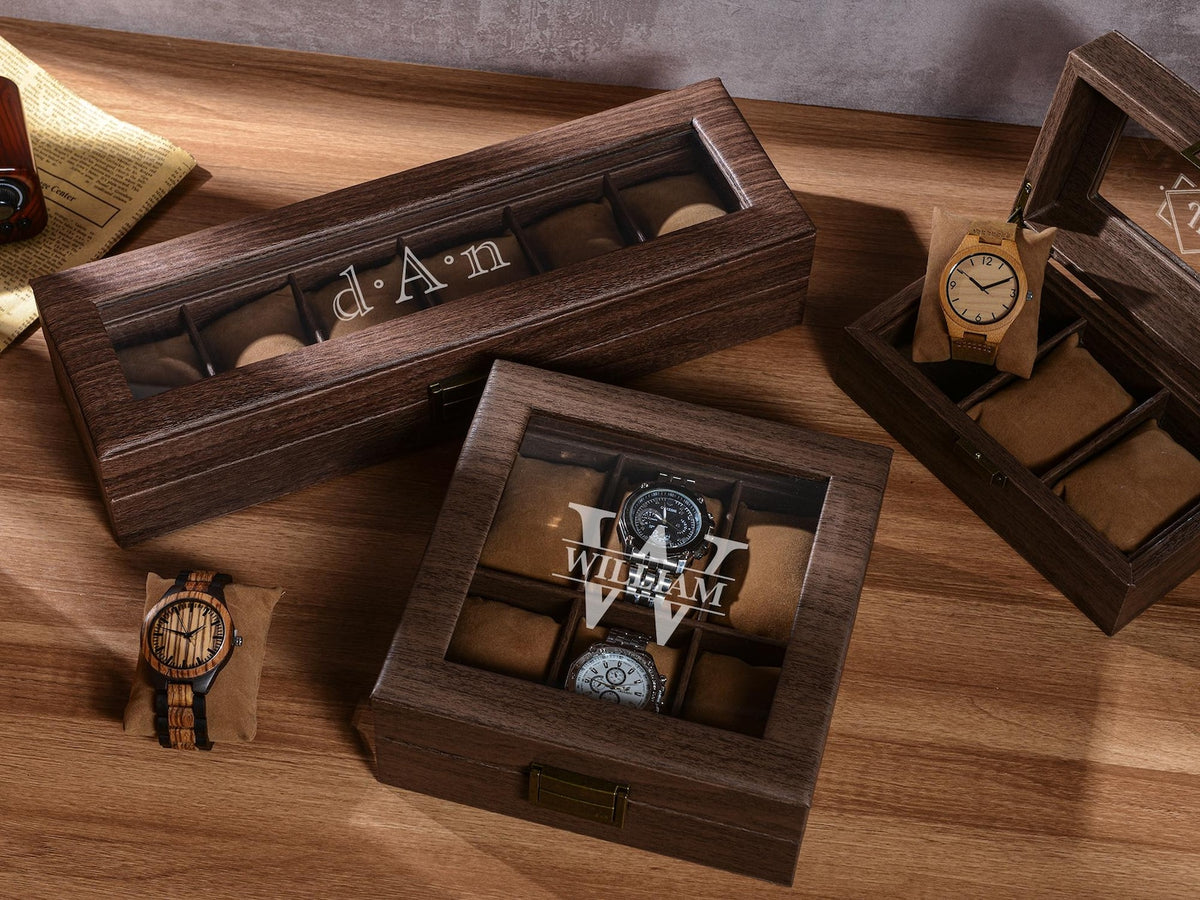 Personalized Leather Watch Box, Custom Engraved Watch Box, Watch Storage, Watch Case for Men, Gift for Him, Gift for Men