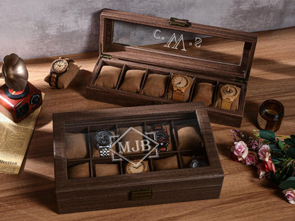 Personalized Leather Watch Box, Custom Engraved Watch Box, Watch Storage, Watch Case for Men, Gift for Him, Gift for Men