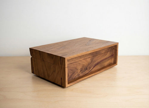 Handmade Wooden Watch Box - Personalized Pocket Watch Storage Case