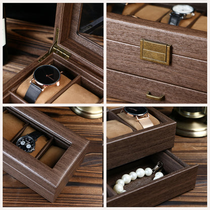 Personalised Watch Box, Watch Storage Box Gift for Watch Lover, Gift for Dad, Retirement Gift for Men, Engraved Luxury Watch Case