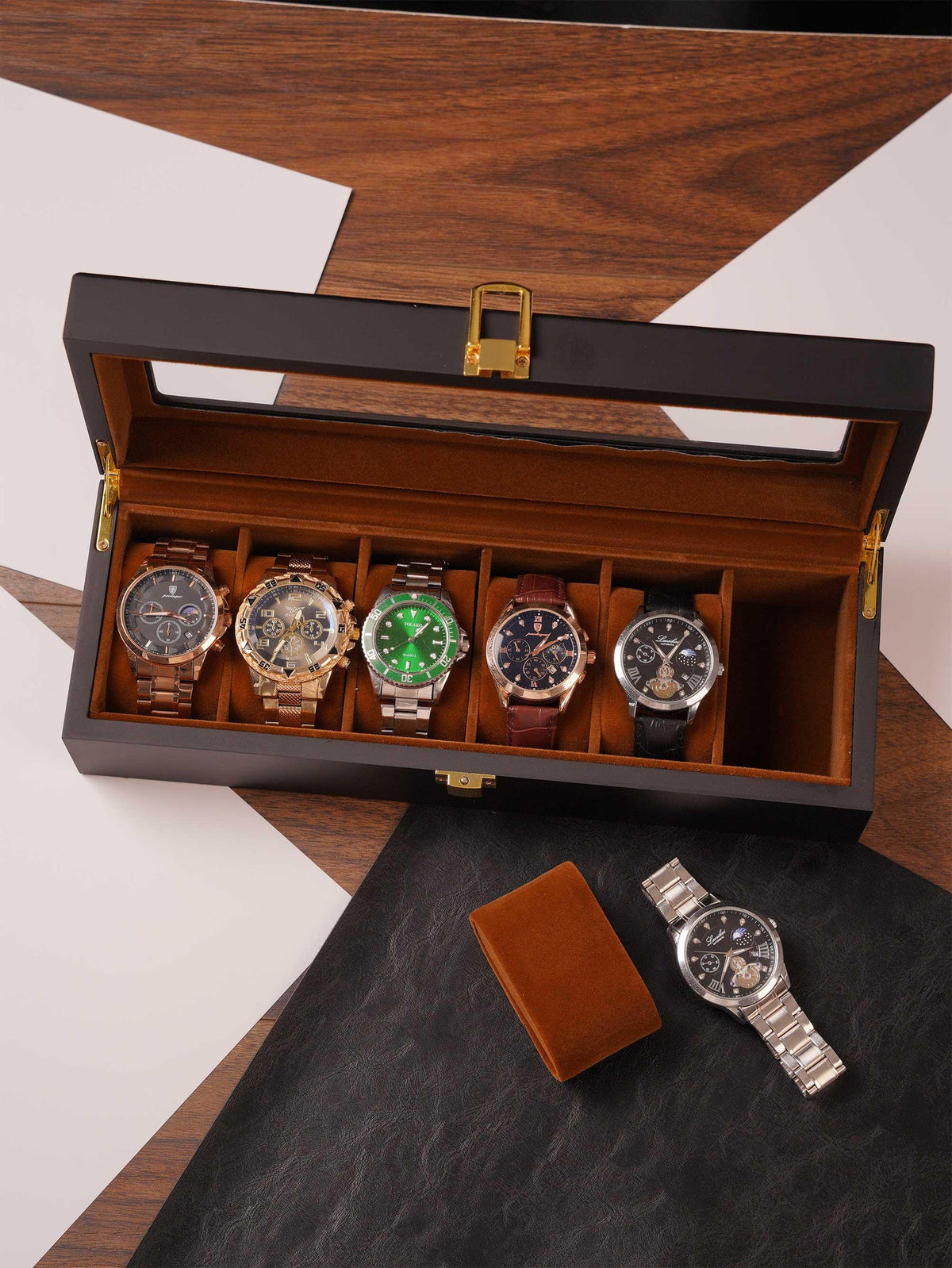 Personalized Watch Storage, Engraved Watch Box for Men,Gift for him,Anniversary Present,Father's Day Gift