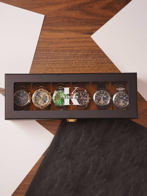 Personalized Watch Storage, Engraved Watch Box for Men,Gift for him,Anniversary Present,Father's Day Gift
