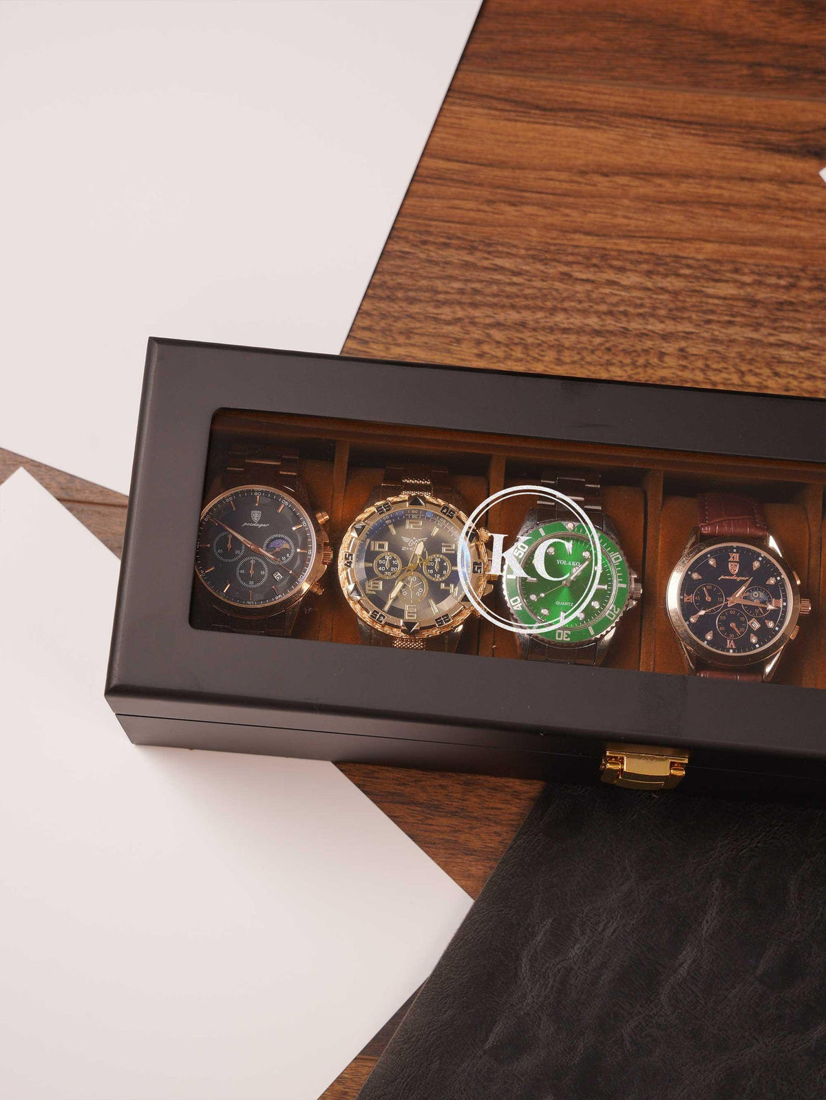Personalized Watch Storage, Engraved Watch Box for Men,Gift for him,Anniversary Present,Father's Day Gift