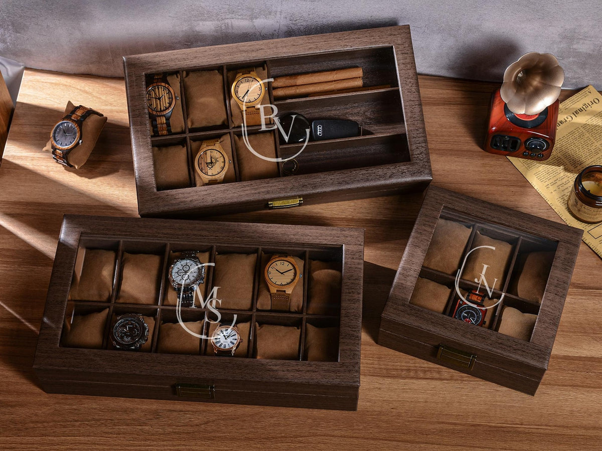 Personalized Leather Watch Box, Custom Engraved Watch Case, Watch Storage, Anniversary Gift, Gifts for Husband