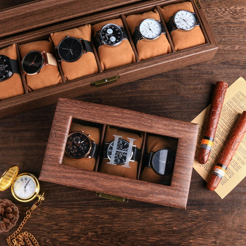 Custom Engraved Watch Display Box, Men Watch jewelry box, Grain Leather watch box, Birthday & Anniversary gift, Gift for him