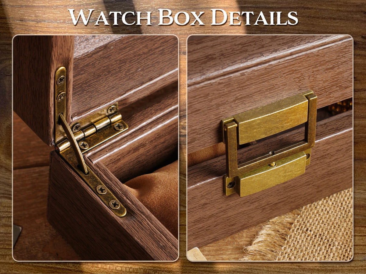Personalized Watch Box, Custom Anniversary Gifts, Watch Case Storage, Gift for Him Dad Husband Boyfriend