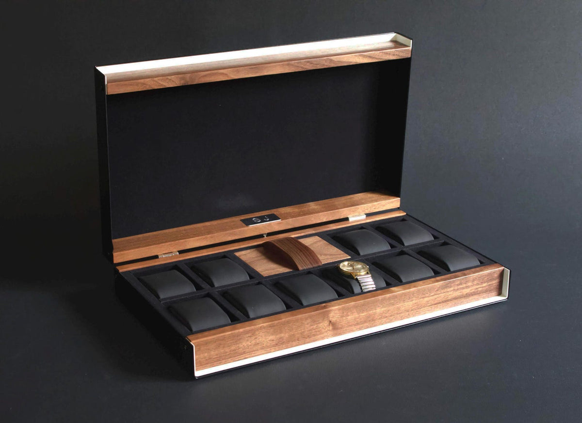 10 Watch Box, Watch Box Australia, Walnut Watch Box, Watch Storage, Custom Watch Box, Modern Watch Box, Personalised Watch Box, Watch Case
