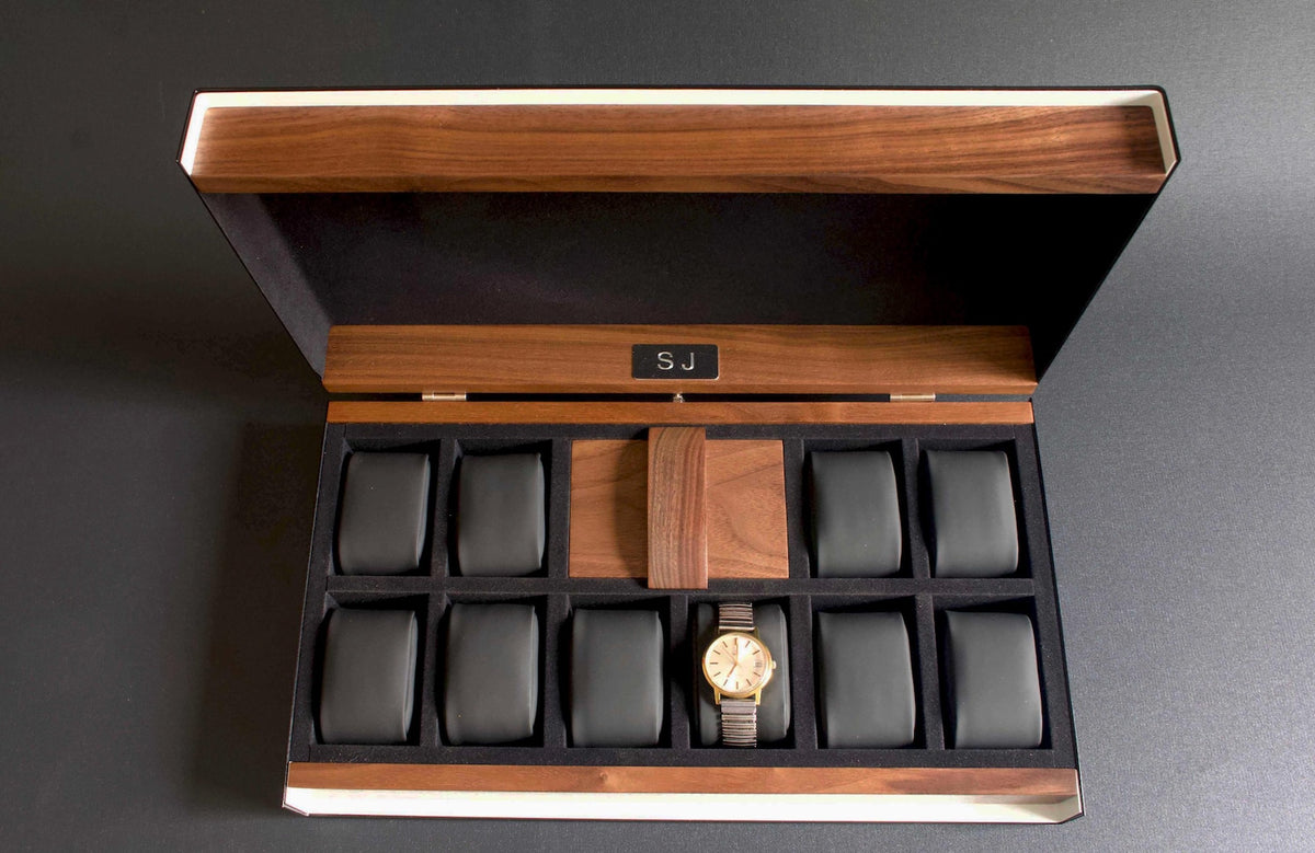 10 Watch Box, Watch Box Australia, Walnut Watch Box, Watch Storage, Custom Watch Box, Modern Watch Box, Personalised Watch Box, Watch Case