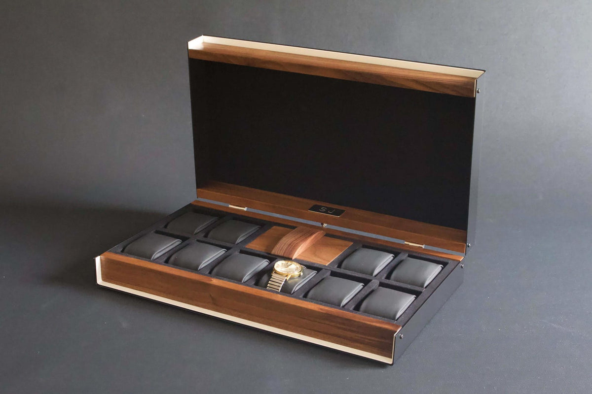 10 Watch Box, Watch Box Australia, Walnut Watch Box, Watch Storage, Custom Watch Box, Modern Watch Box, Personalised Watch Box, Watch Case