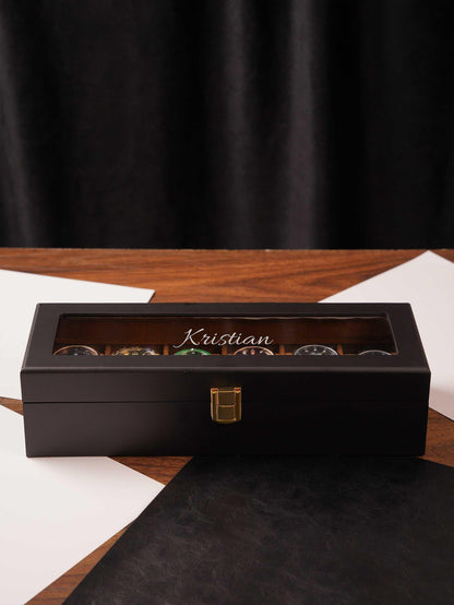 Personalized Watch Storage, Engraved Watch Box for Men,Gift for him,Anniversary Present,Father's Day Gift