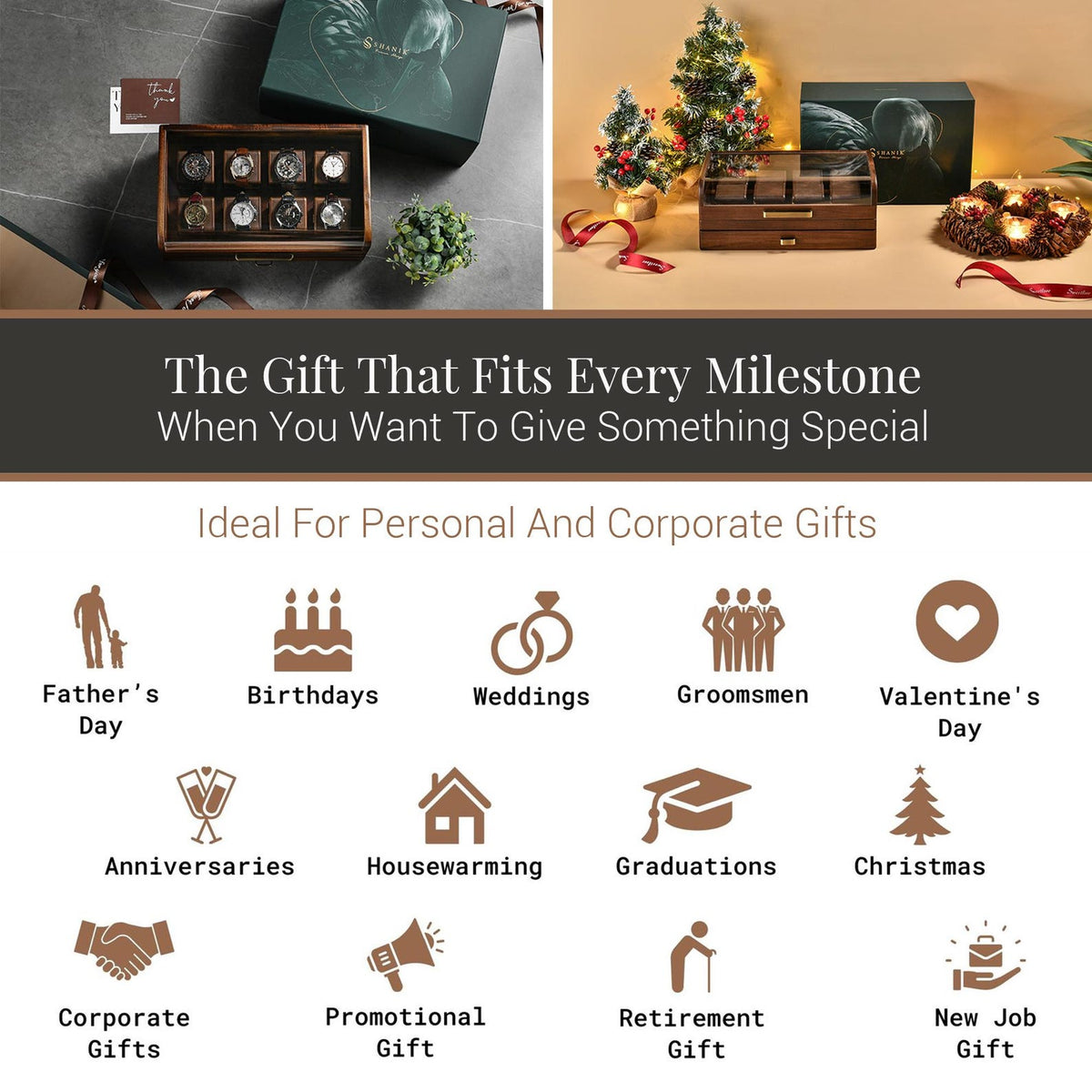 Engraved Wooden Watch Box Personalized Soon to be Married Custom Men’s Organizer Luxury Engraved Anniversary Present Groom Gift from Bride