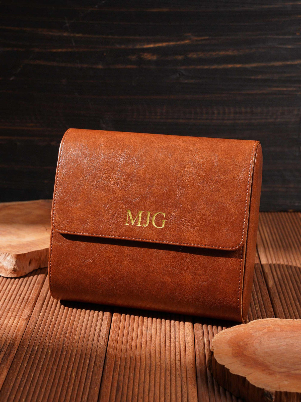 Custom Travel Watch Case,Personalized Luxury Leather Watch Roll,4 Solts Watch Box Gift For Men, Best Man Gift,Father's Day Gift