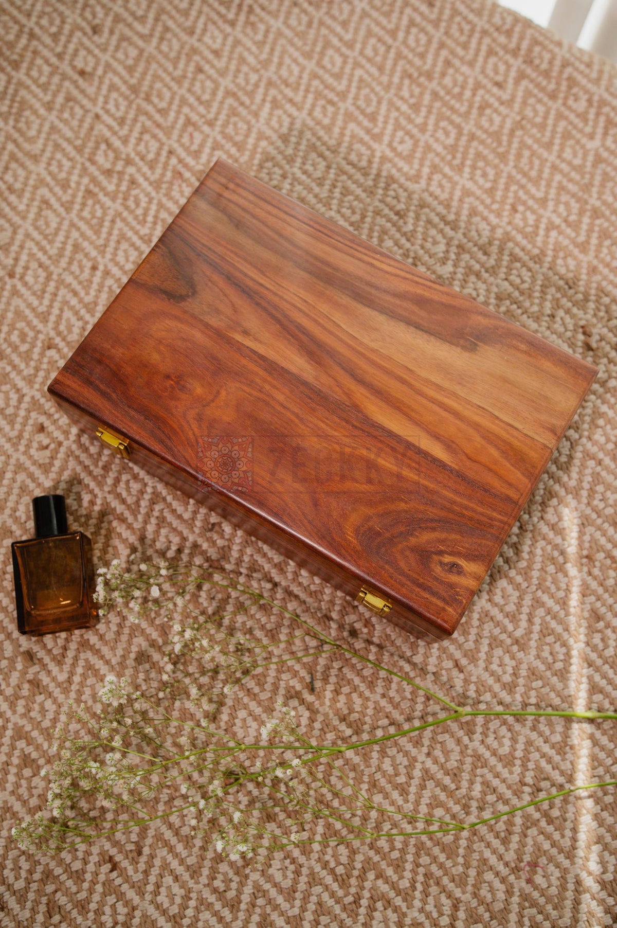 Luxury Wooden 10 Slots Watch Box With Red Interior: 1st Anniversary Present For him
