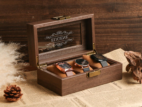 Custom Mens Storage Box，Personalized Watch Box Holds Watches，Vintage Mens Gift，The Perfect Gift for Him，Anniversary Gift for Husband