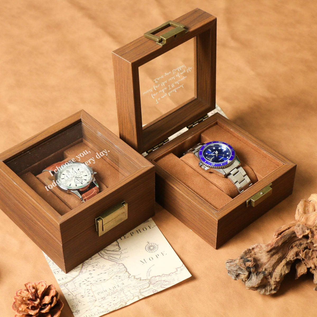 Personalized Watch Box, Engraved Watch Case,The Perfect Gift for Him，Gift for Husband，Customize Your Personalized Word On Your Watch Box