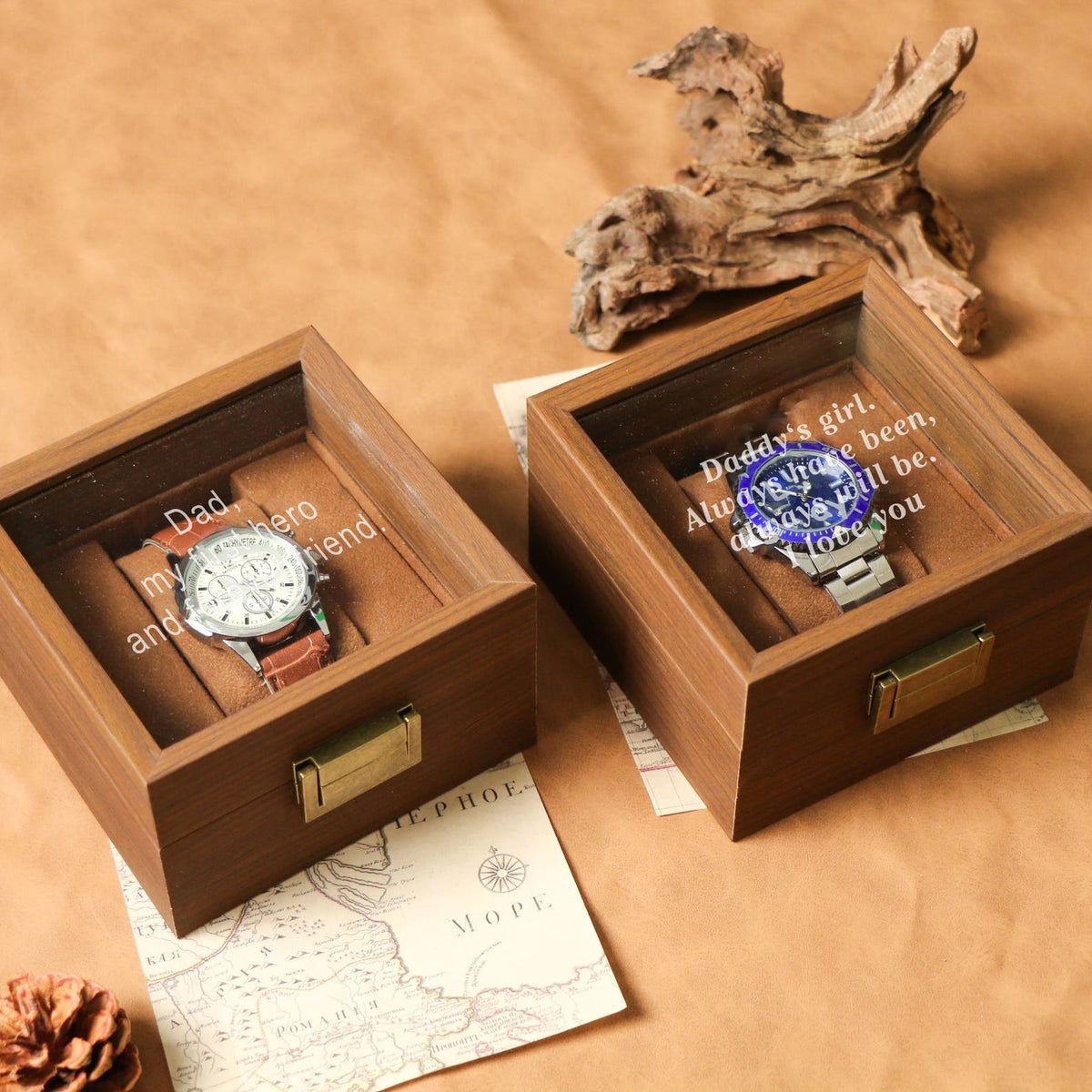 Personalized Watch Box, Engraved Watch Case,The Perfect Gift for Him，Gift for Husband，Customize Your Personalized Word On Your Watch Box
