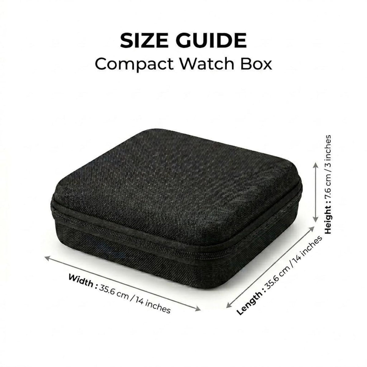 Watch Storage Case 15 Slot EVA Travel Organizer with Cushions