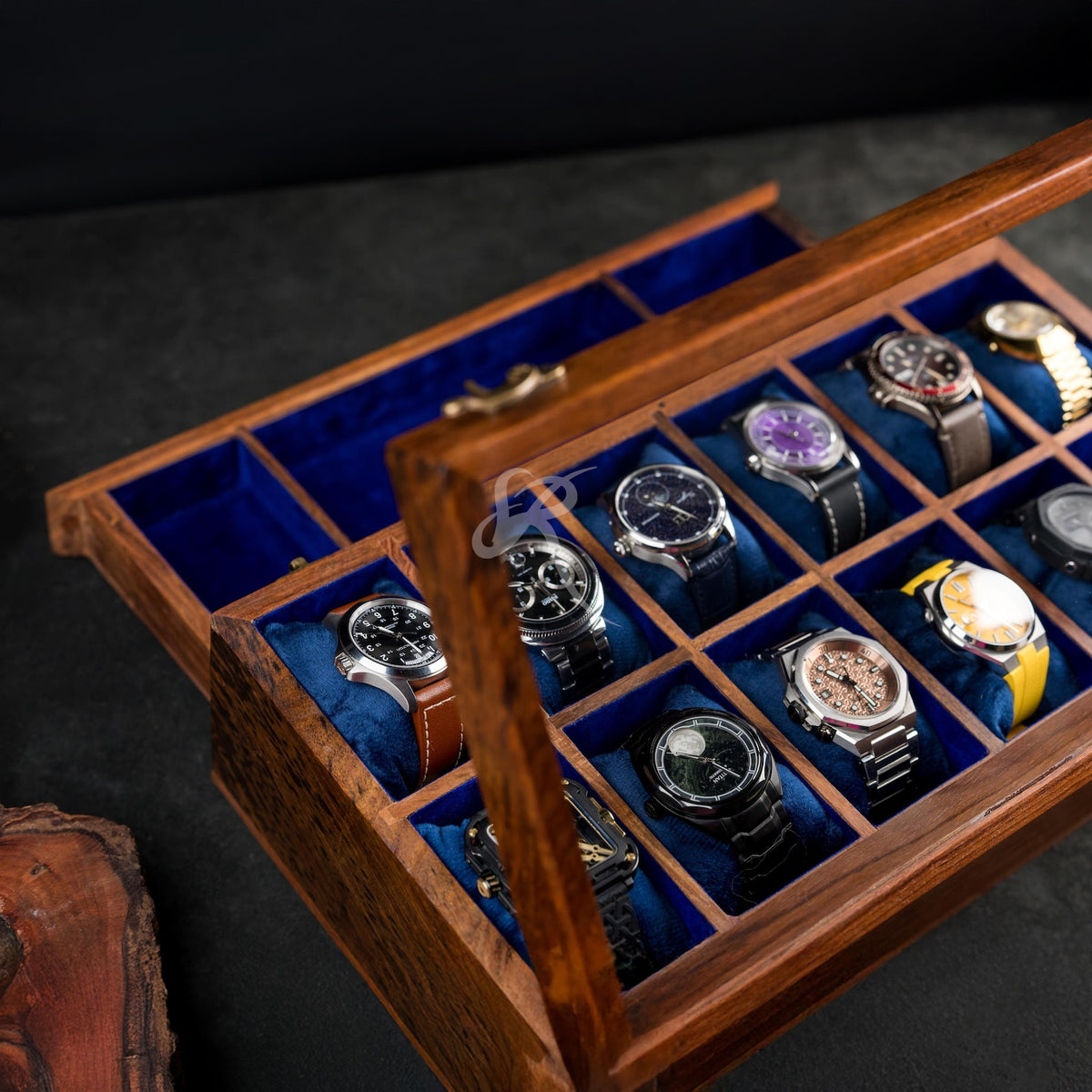 Mens Watch Box, Personalized Rosewood watch box with drawer, Custom Father's Day Gift, Superior Men's Watch Display Case Best Gift for him