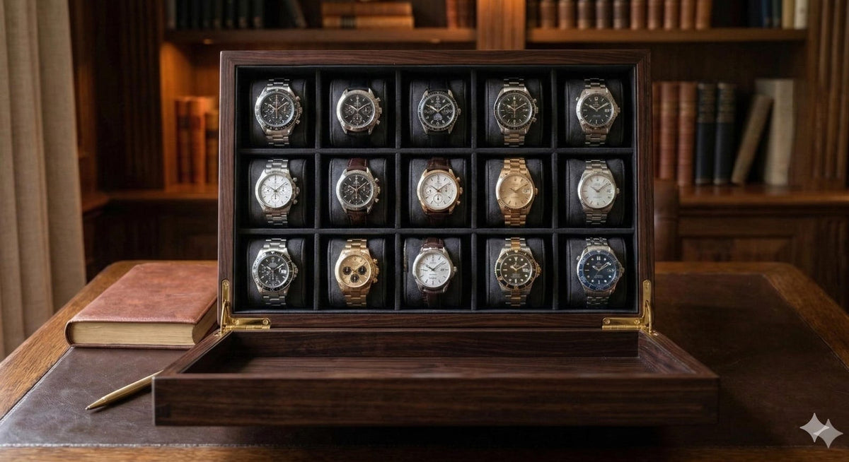 ChronoKeeper’s Rosewood Vault – Enchanted Watch Display Chest