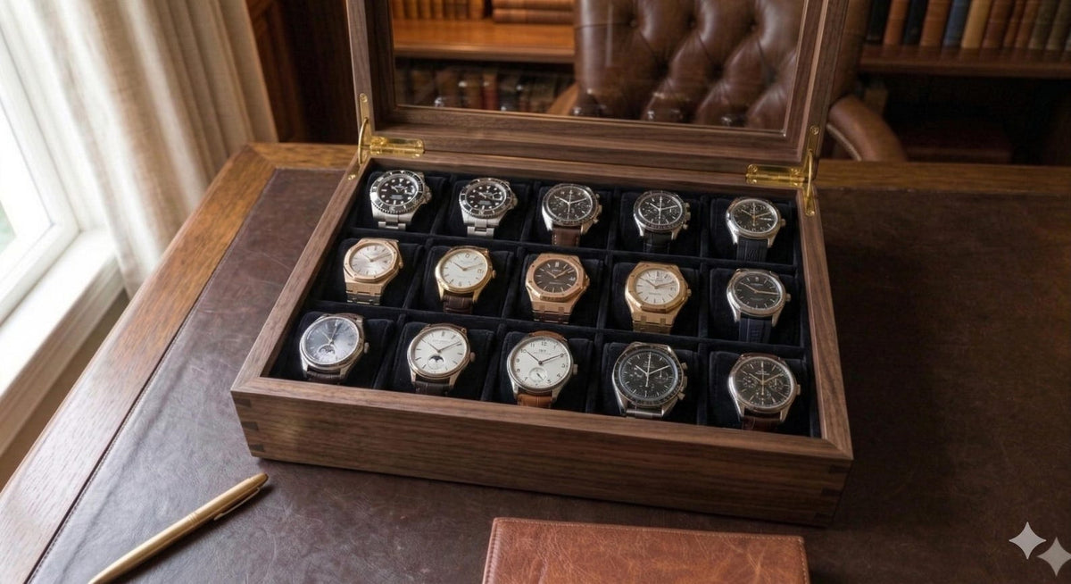 ChronoKeeper’s Rosewood Vault – Enchanted Watch Display Chest