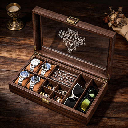 Custom Mens Storage Box,Men's Jewelry Box,Personalized Watch Box, Vintage Mens Gift, 1st Anniversary Gifts For Him, Birthday Gifts For Men