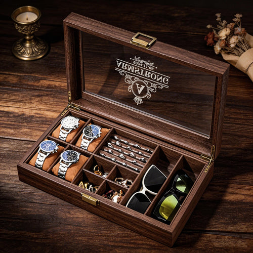 Custom Mens Storage Box,Men's Jewelry Box,Personalized Watch Box, Vintage Mens Gift, 1st Anniversary Gifts For Him, Birthday Gifts For Men