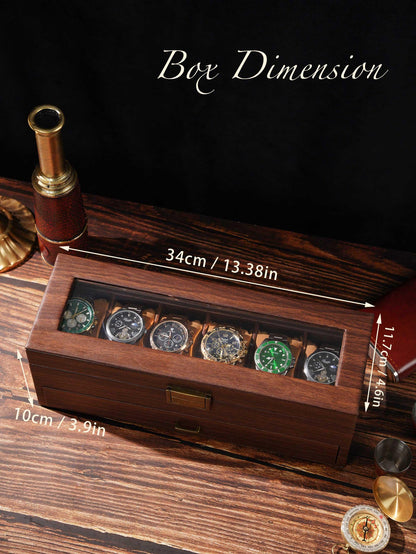 Personalized Engraved Watch Box, 2-Layered Wood Box , Custom Men Jewelry Case, Birthday Gifts, Anniversary Gifts For Men, Gifts for husband