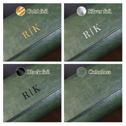 Personalized Leather Watch Box,Gift For Him,Green Leather Watch Case,Travel Watch Box for Him,Groomsmen gifts,Father's Day Gift,Graduation