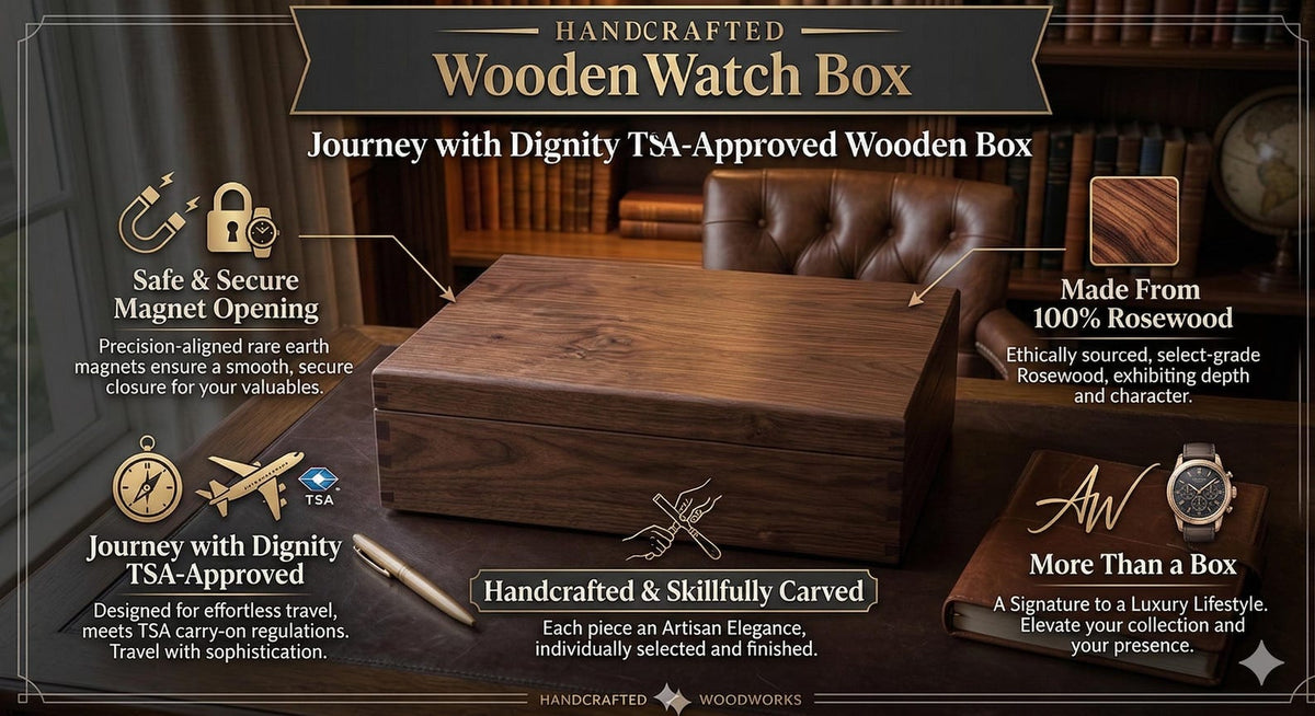 ChronoKeeper’s Rosewood Vault – Enchanted Watch Display Chest