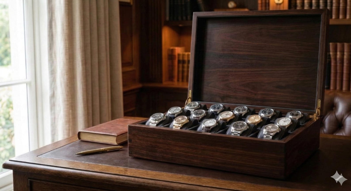 ChronoKeeper’s Rosewood Vault – Enchanted Watch Display Chest