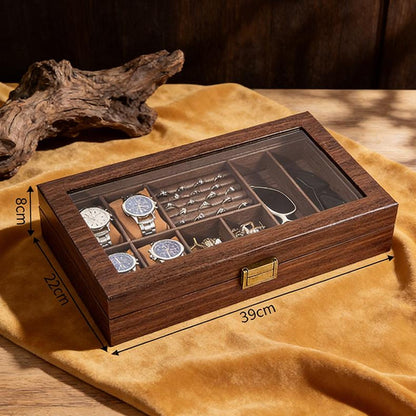 Custom Mens Storage Box,Men's Jewelry Box,Personalized Watch Box Holds Watches, Cufflinks, Sunglasses & More,Vintage Mens Gift,Gifts For Him
