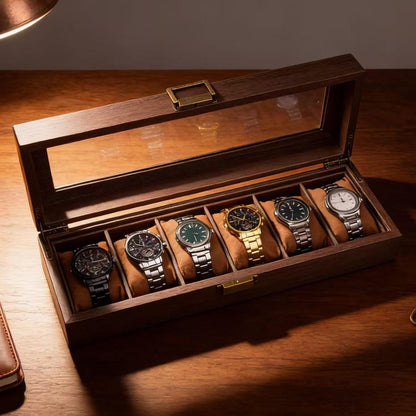 Custom Engraved Watch Box,Personalized Watch Case for Men,3/6/12-Slot Options, Luxury Gift for Men, Birthday or Anniversary
