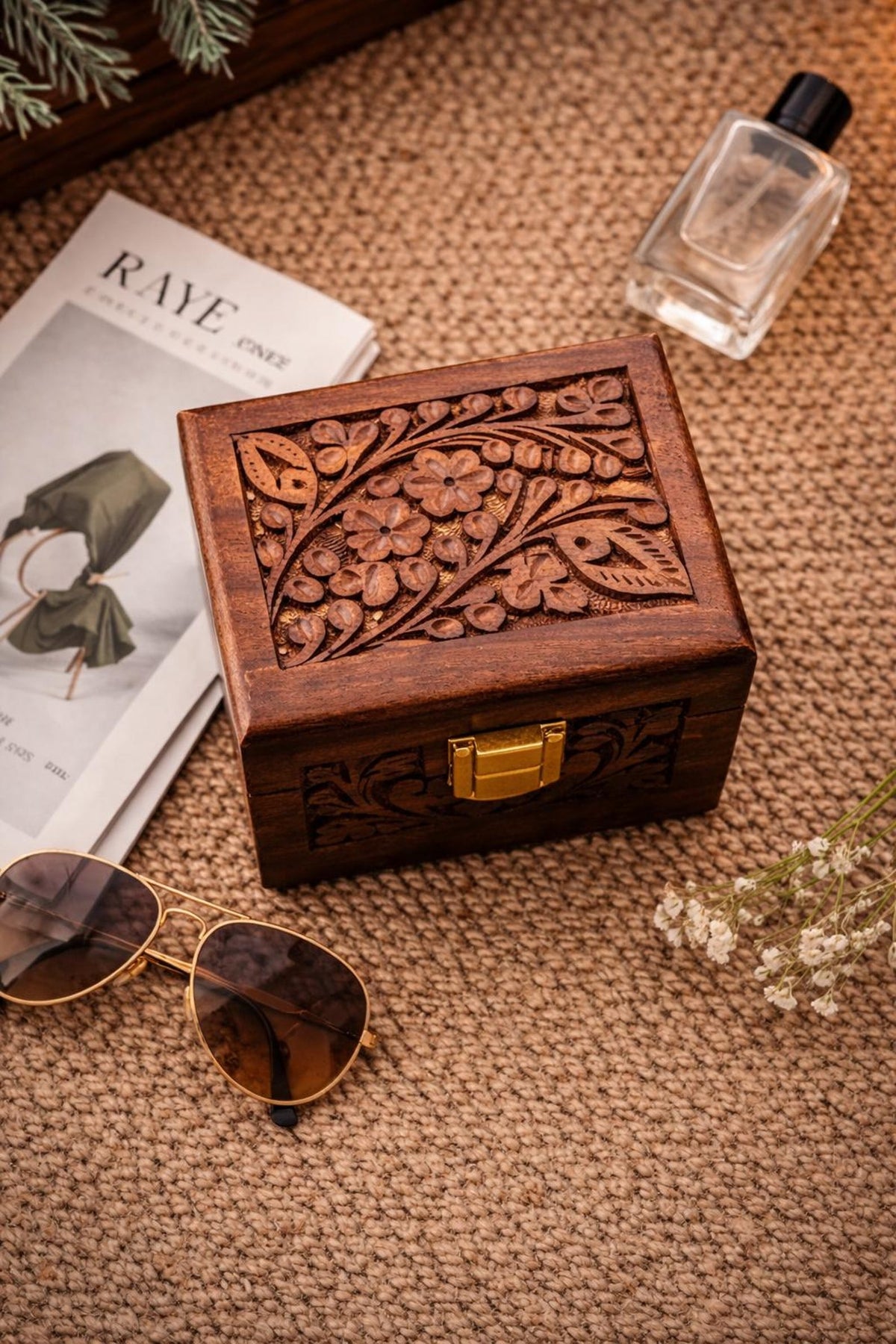 Engraved Wooden Watch Box With Lock: 1 Slot Jewelry Organizer & Special Gift for Loved Ones