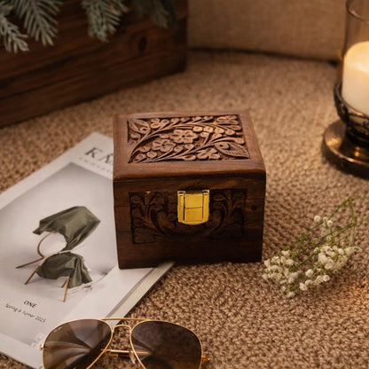 Engraved Wooden Watch Box With Lock: 1 Slot Jewelry Organizer & Special Gift for Loved Ones