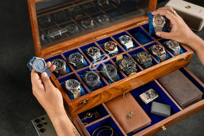 Custom Father's Day Gift, Free Personalized Rosewood watch box with drawer, Watch case for men, Superior Wooden Watch Box, Best Gift for him
