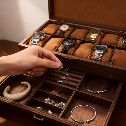 Custom Engraved Watch Box,Personalized Watch Case for Men,3/6/12-Slot Options, Luxury Gift for Men, Birthday or Anniversary