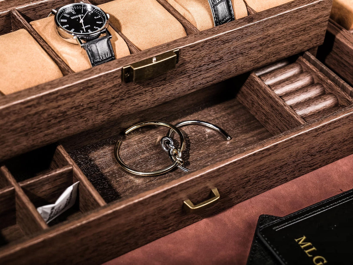 Custom Engraved Watch Box, Men watch jewelry box, Father's Day Gift For Dad