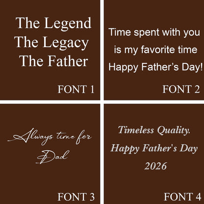 Personalized Wood Watch Box for Dad, Custom Engraved Glass Jewelry Case, Father's Day Gift, Mens Anniversary Gift, Heritage Watch Organizer