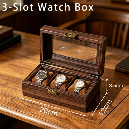 Custom Engraved Watch Box, Personalized Watch Case for Men, Anniversary Gifts for Him, Gift for Husband Dad Boyfriend, Watch Storage Case
